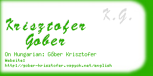 krisztofer gober business card