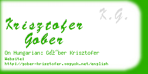 krisztofer gober business card